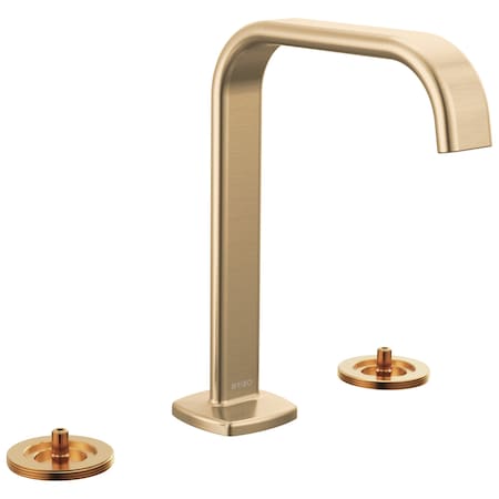 Brizo Allaria Widespread Lavatory Faucet with Square Spout - Less Handles 65368LF-GLLHP-ECO